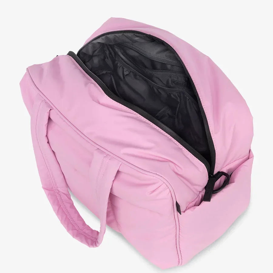 Duffel Weekender Bag Large Capacity Women Multifunction Leisure Travel Puffer Tote Gym Bag Carry on Bag with A Shoe Compartment