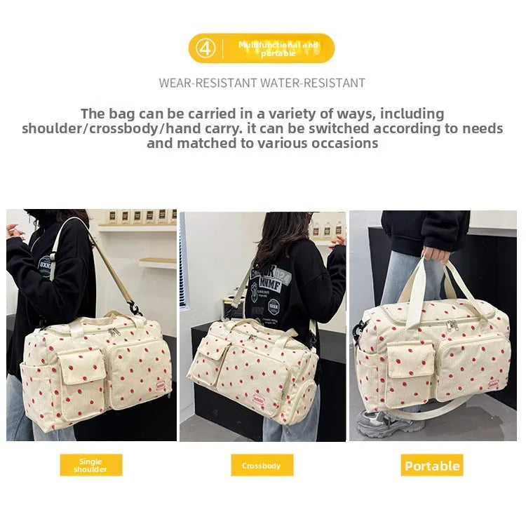 Corduroy Mommy Bag Large Capacity Waterproof Baby Diaper Bags Stroller Nappy Organizer Travel Carry Shoe Maternity Tote Bags