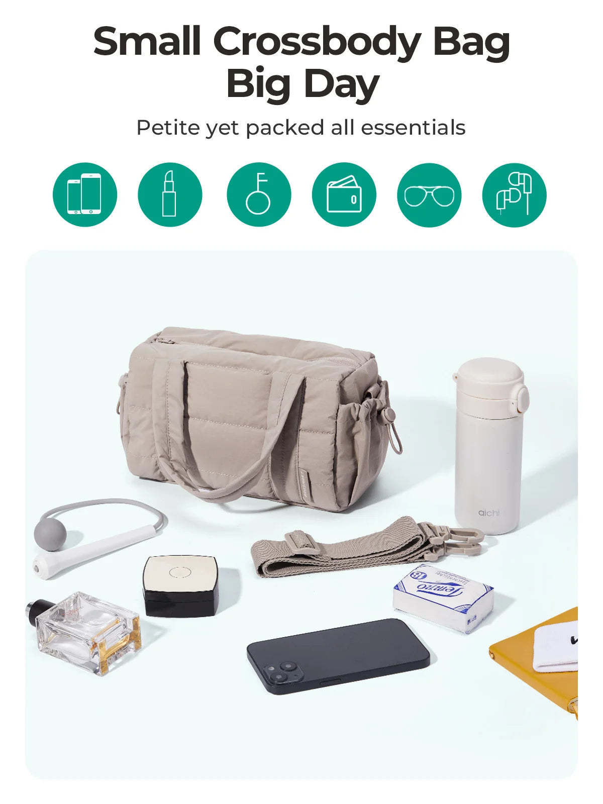 BAGSMART Travel Gym Bag for Women Yoga Mat Duffle Bag with Wet & Dry Pocket Quilted Sports Bag for Weekend Swimming