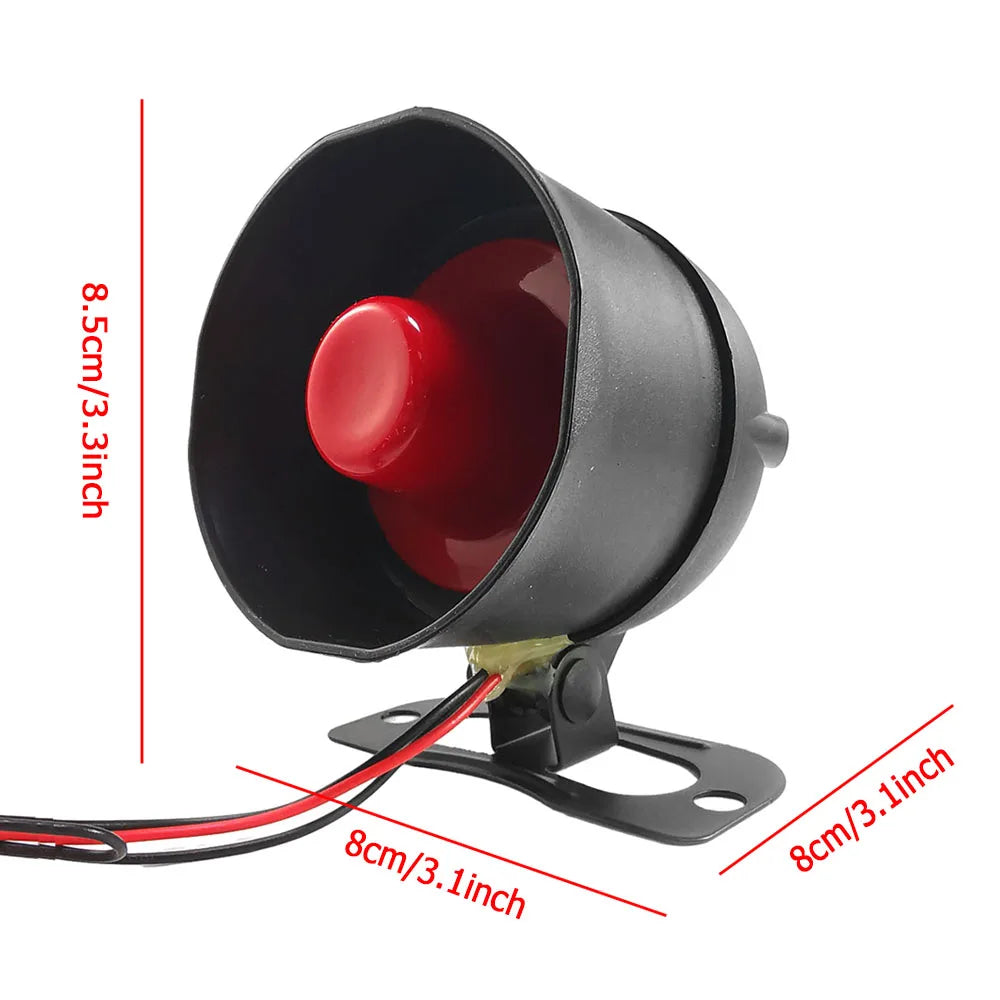 Universal 12V Car Alarm System 1 Way Vehicle Burglar Alarm Siren Security Protection With 2 Remote Control Car Motorcycle Truck
