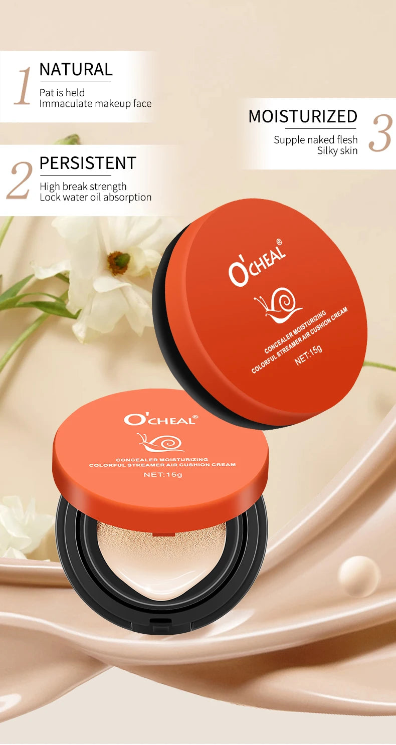 OCHEAL Whitening BB Cream Foundation Cream for Face Makeup Concealer Air Cushion for Girl Make Up Facial Beauty Original Makeup