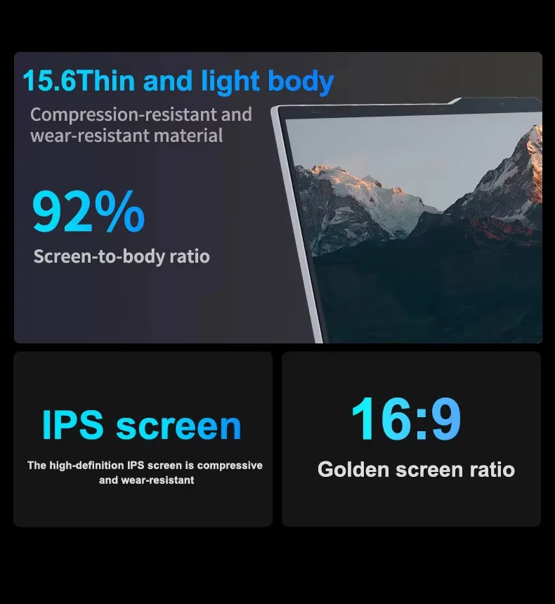 2026 Gaming 15.6' Laptop Intel Core I9 9900 Computer 16GB RAM 1TB 2TB 1920*1080 Fingerprint Unlock Backlit Laptops Windows 11
