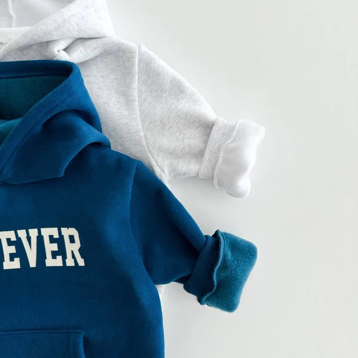 Winter New Baby Warm Clothes Set Infant Fleece Hooded Sweatshirt + Pants 2pcs Suit Plus Velvet Thick Children Sports Outfits