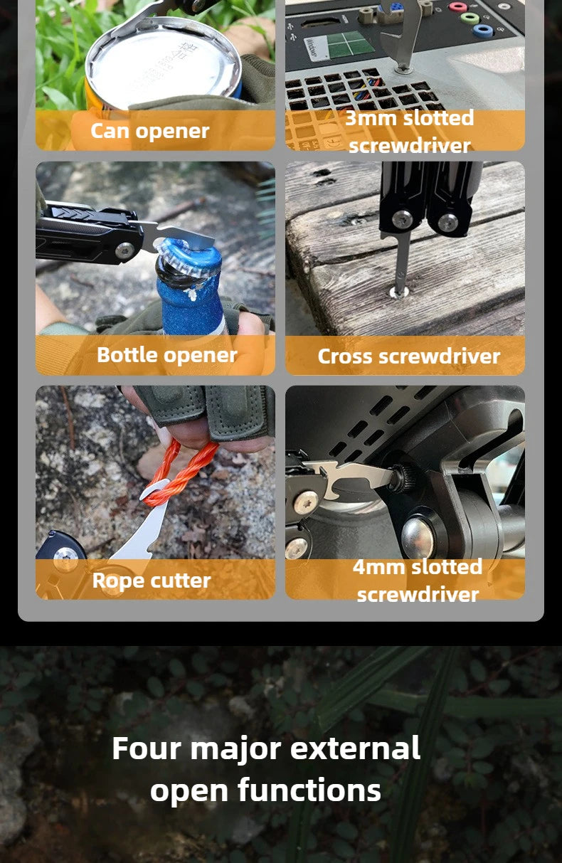 Multitools Pliers Stainless Steel Folding Tool Pliers Outdoor Camping Survival Portable Pocket Tools Multipurpose Manual Tools