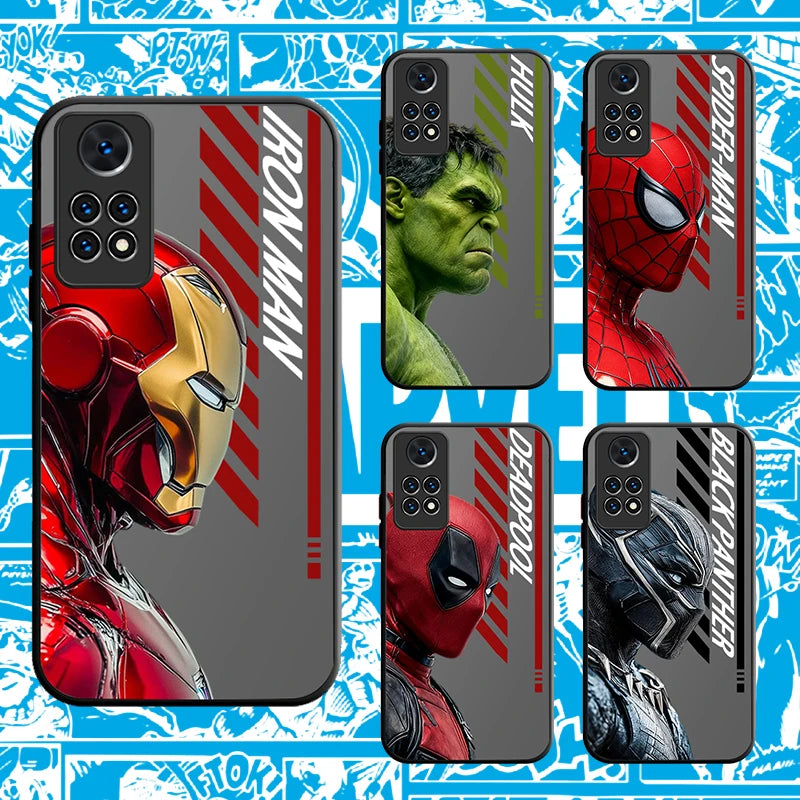 Bat Spider Man Venom Hulk Case For Xiaomi Redmi Note 14 13 12 11 Pro Plus 5G 12S 11S 10S 10 9 Redmi 14C 13C 12C 12 4G A3 A3X