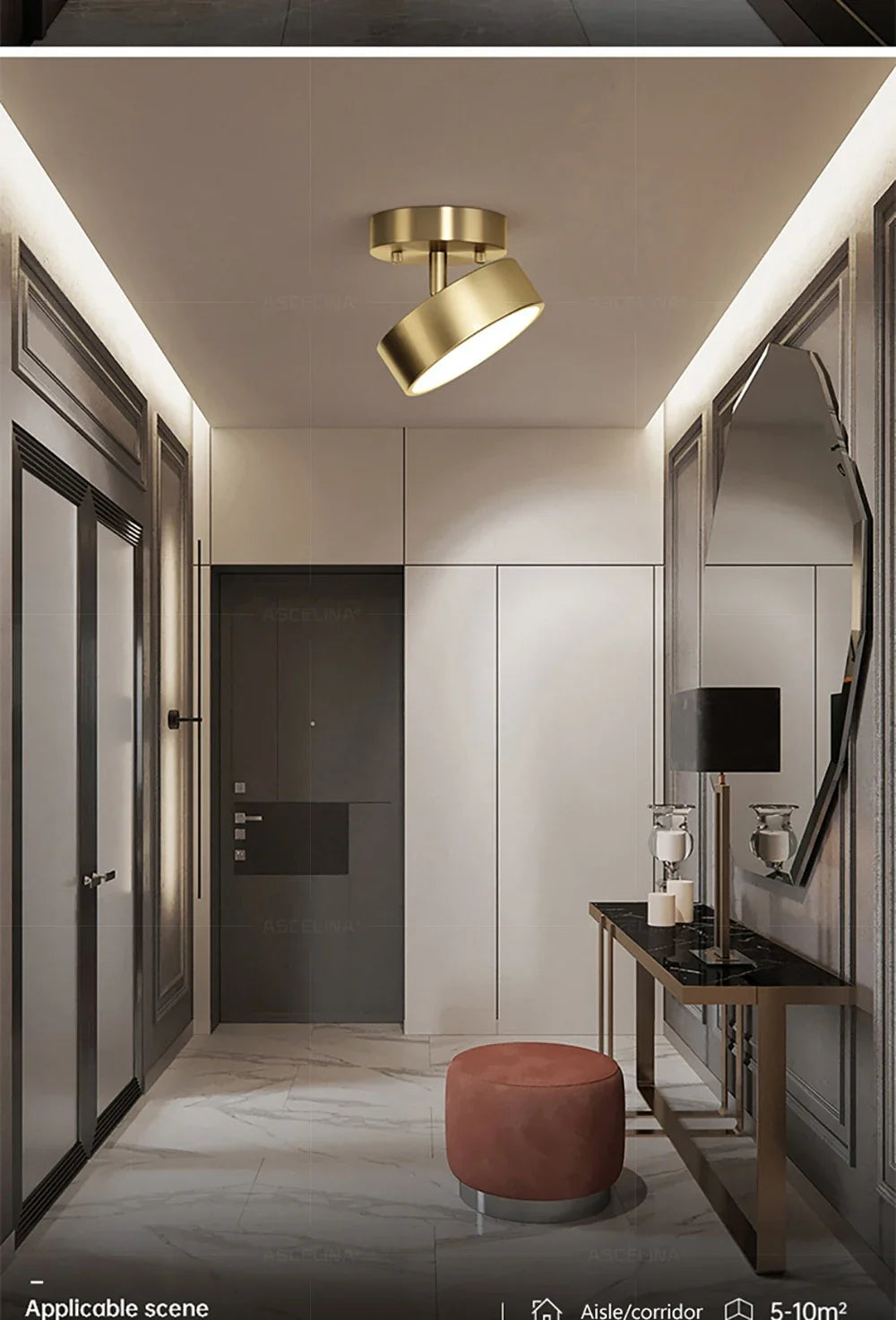 LED Ceiling Light Modern Rotatable Lamp For Corridor Bedroom Living Room Restaurant Indoor Home Decor Round Illumination Fixture