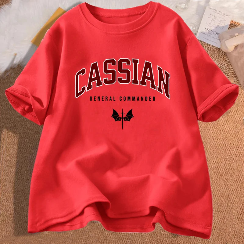 Cassian Illyrian Acotar T-shirt Sarah J Maas Merch Tshirt Casual Cotton Rhysand Azriel Velaris Crescent City Aesthetic Clothing