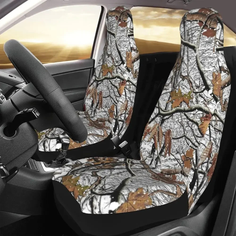 Camouflage Hunting Universal Car Seat Cover Four Seasons For SUV Tree Car Seat Covers Fiber Seat Protector