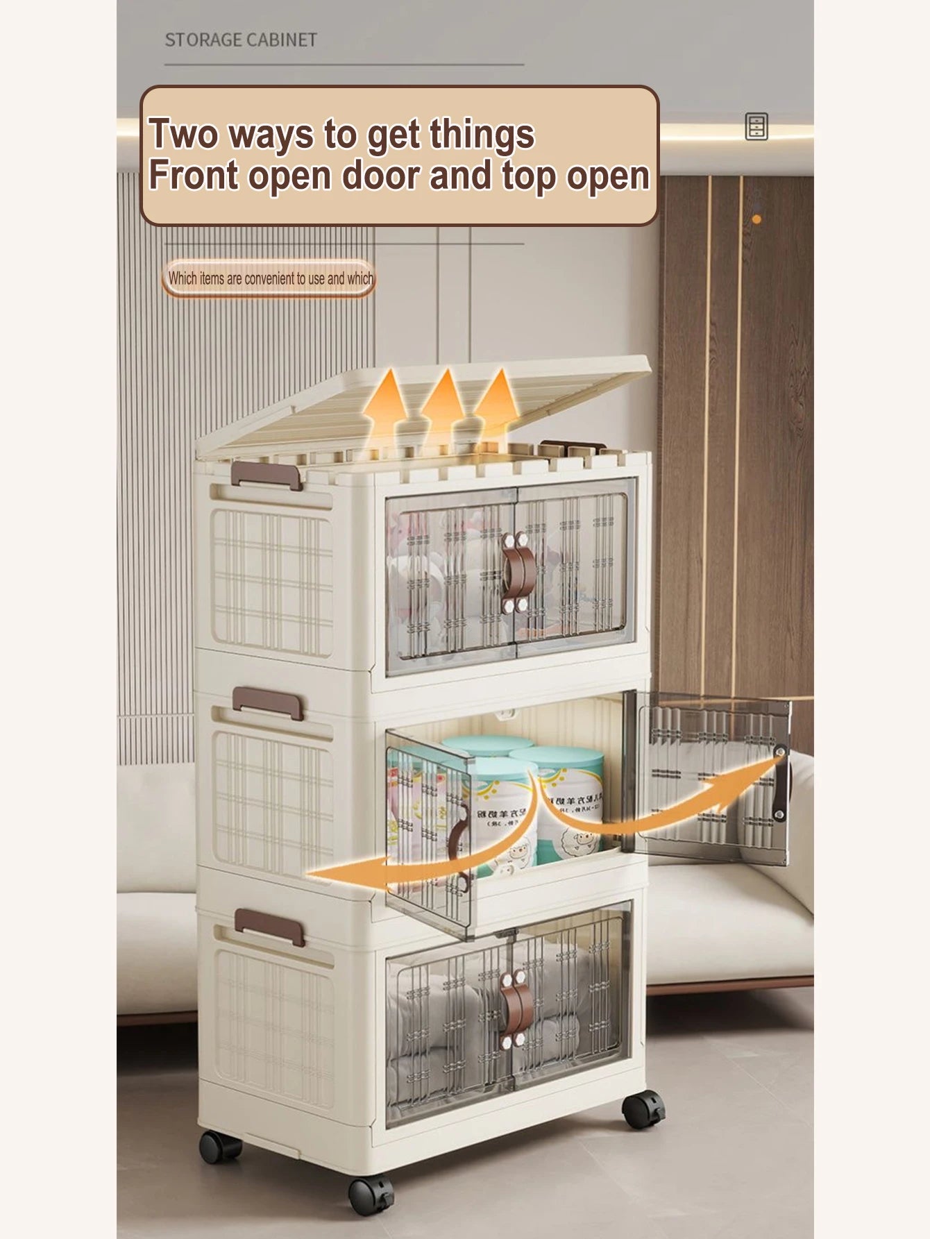 Large Capacity Folding Storage Cabinet - Dustproof Wardrobe Closet Organizer Easy Install