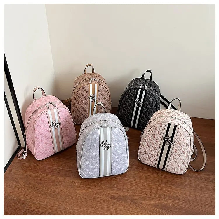 Luxury large capacity outdoor travel handbag, modern trendy women's backpack, classic design zipper shoulder bag