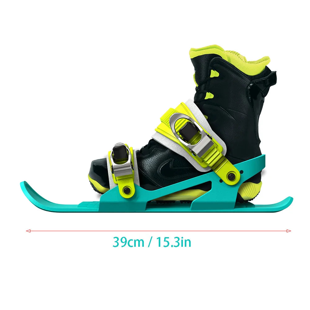 Children's Mini Short Ski Skates Snowboard Adjuatable Adults Short Snow Skateboard Boots Skiboards Portable for Winter Outdoor