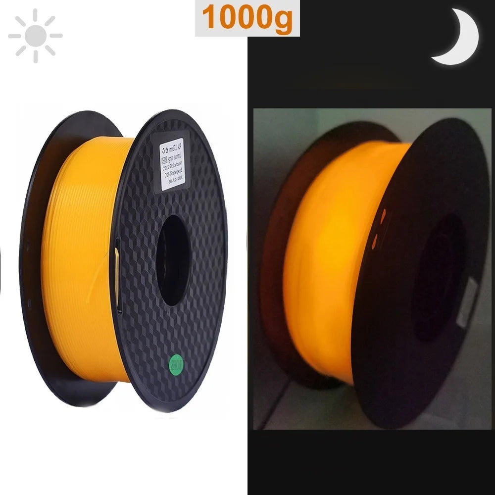 3D Printer Filament Glow In The Dark PLA 1.75mm 1kg 250g Luminous Filament PLA Blue Green Plastic Material Clear For FDM Printer