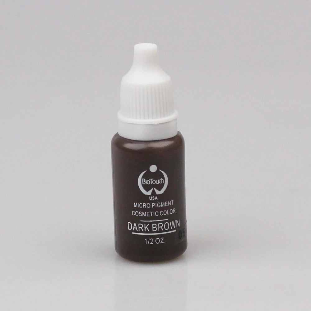1Pcs Tattoo Ink Pigment Kit Permanent Makeup Micropigment for Eyebrow Eyeliner Lip Art Brown Black Chocolate Dark Red