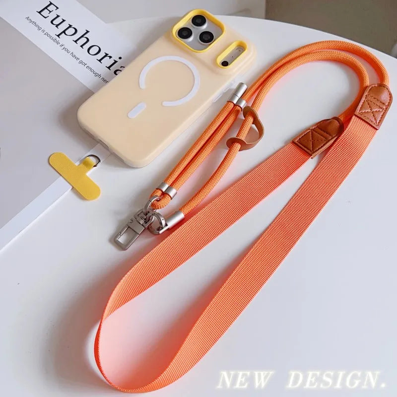 Universal Lanyard Case For iPhone 17 Pro Max 14 12 11 13 15 16 Plus Magnetic Shockproof Candy Crossbody Neck Cord Strap Cover
