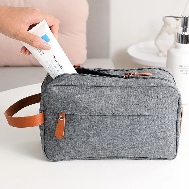 Men's Personalized Name Oxford Grooming Bag Double-layer Large Capacity Storage Bag Ideal Makeup Organizer Toiletry for Grooming