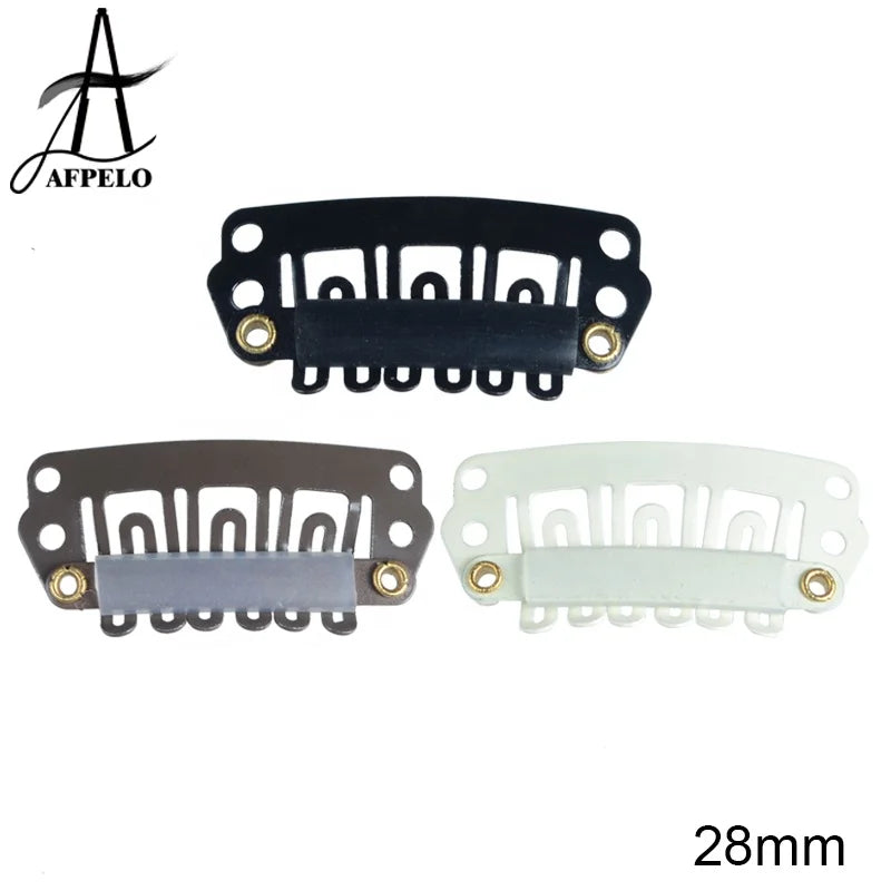 28mm U-Shape Hair Extension Tools Hair Extension Snap Clip Wig Hair Clips