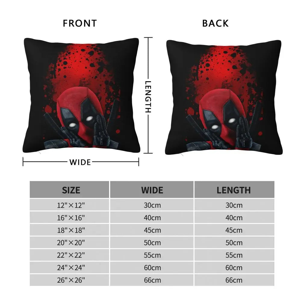 Custom Deadpool Wolverine Cartoon Manga Cushion Cover Soft Cute Pillows