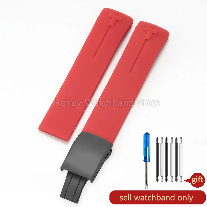 Flexible Comfortable Silicone Bracelet for Tissot T-Touch Blue Orange T013 T047 T121 Watchband Special Interface Sweat Resistant