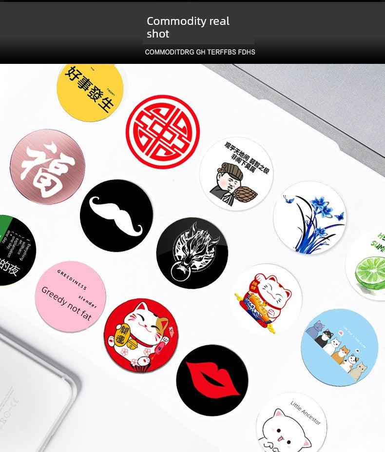 Magnet Disc Car Mobile Phone Bracket Neutral Patch Car Navigation Ultra-Thin Magnetic Block Magnetic Seat Cartoon Back Sticker