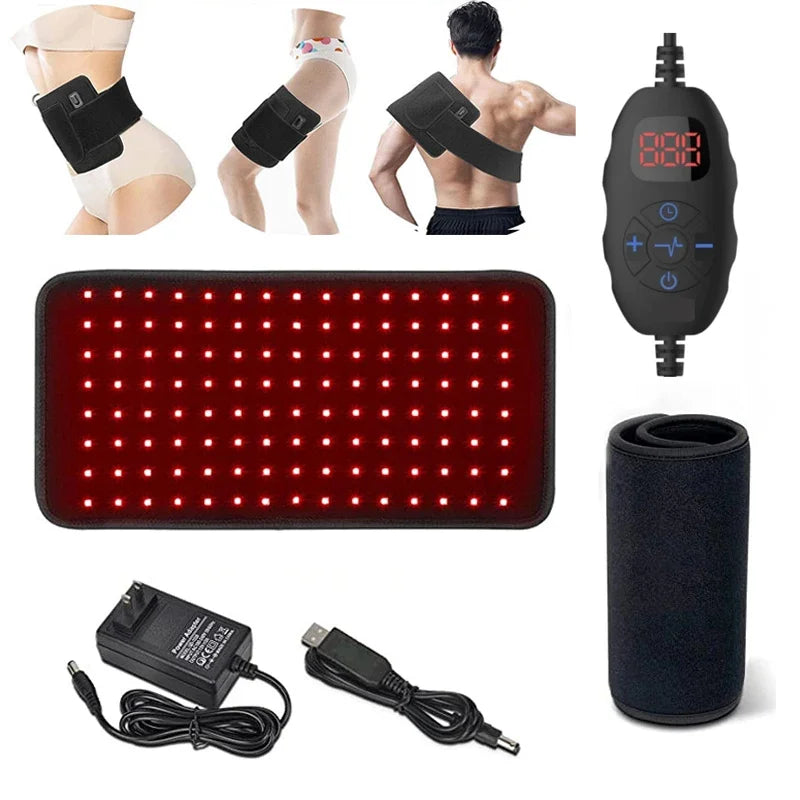 Red Infrared Light Therapy Pad LED Beauty Devices for Face and Body Back Knee Hands Feet Relief Portable 660nm 850nm Heat Pad