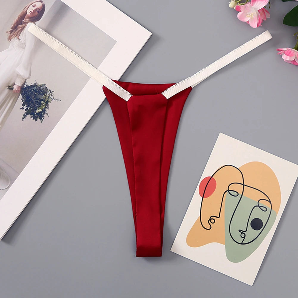 Women Sexy Thong Panties String Hottie Underpant Ladies Daily Seamless Low Waist Underwear Breathable