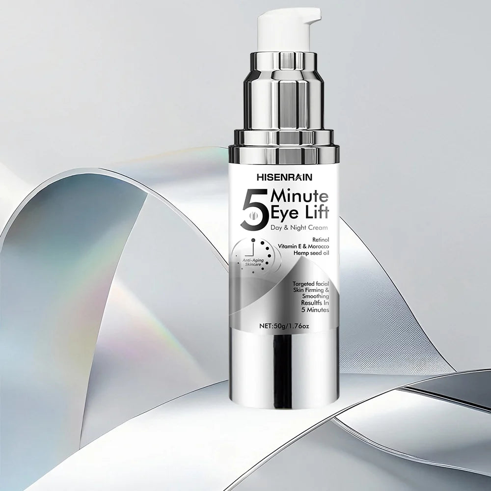 HISENRAIN Under Eye Cream, Caffeine & Retinol, Anti-Aging, 5 Minutes Lifting Effect, Dark Circles, Puffiness, Wrinkles.