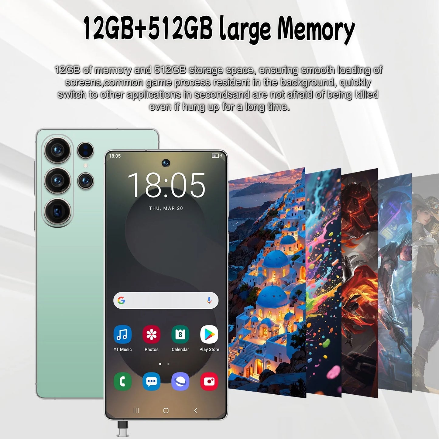 SURGAZE﻿ NEW S25 Pro Smartphone Ultra 6.6 Inch intelligent 4G 5G dual card dual standby Android system 12GB+512GB global version