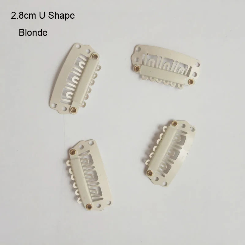 30pcs 2.3cm-3.6cm Hair Extension Clips Wig Clips For Human Hair Bangs Snap Hair Clips For Extensions Metal Comb For Closure