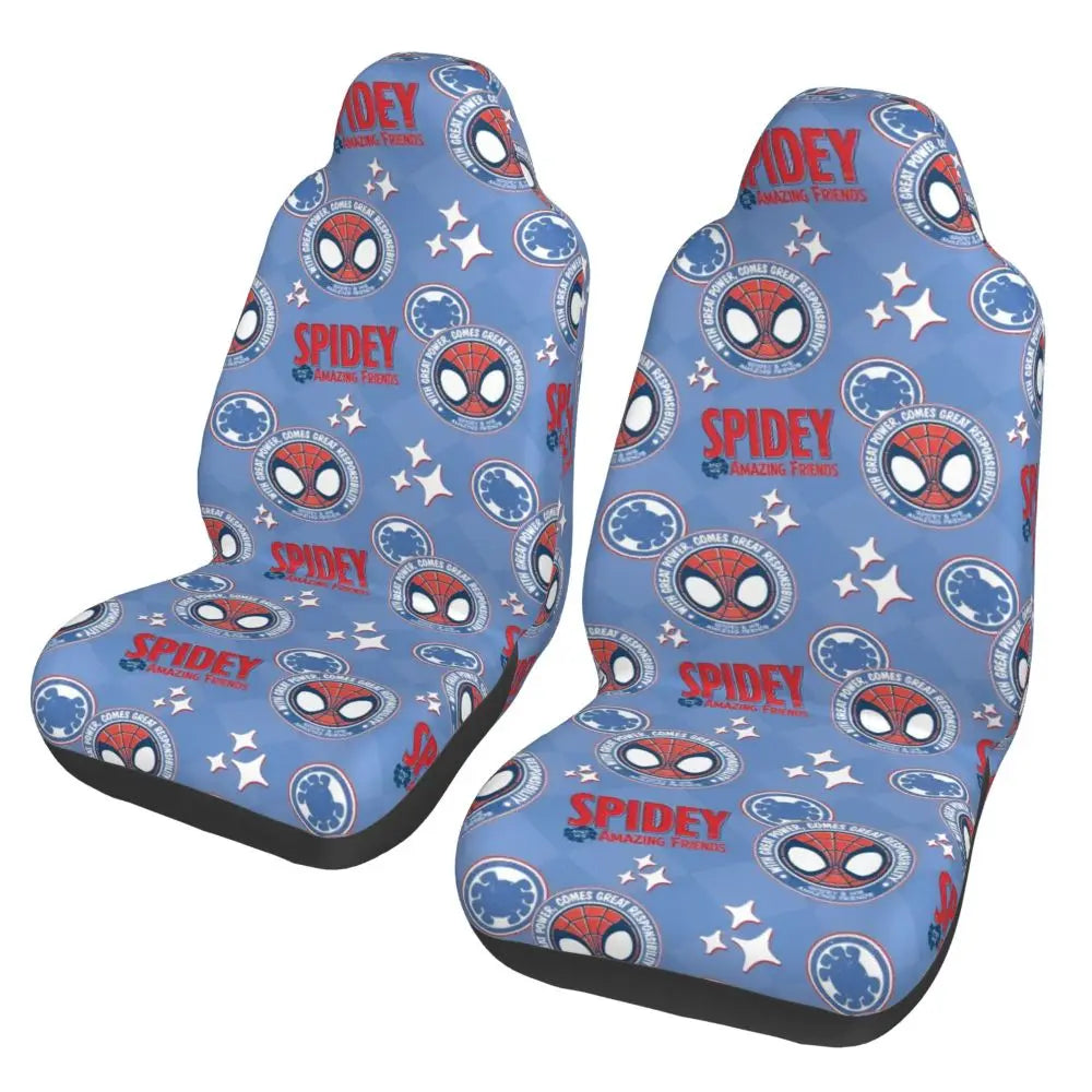 Spidey Spiderman Universal Car Seat Cover for most cars Suitable For All Kinds Models Superheros Seat Covers Polyester Fishing