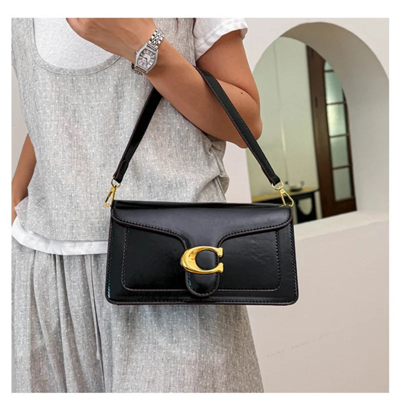 Double-Strap Small Square Crossbody Bag – Stylish Underarm Shoulder Purse For Women, Fashionable Classic Shoulder Bag 2026