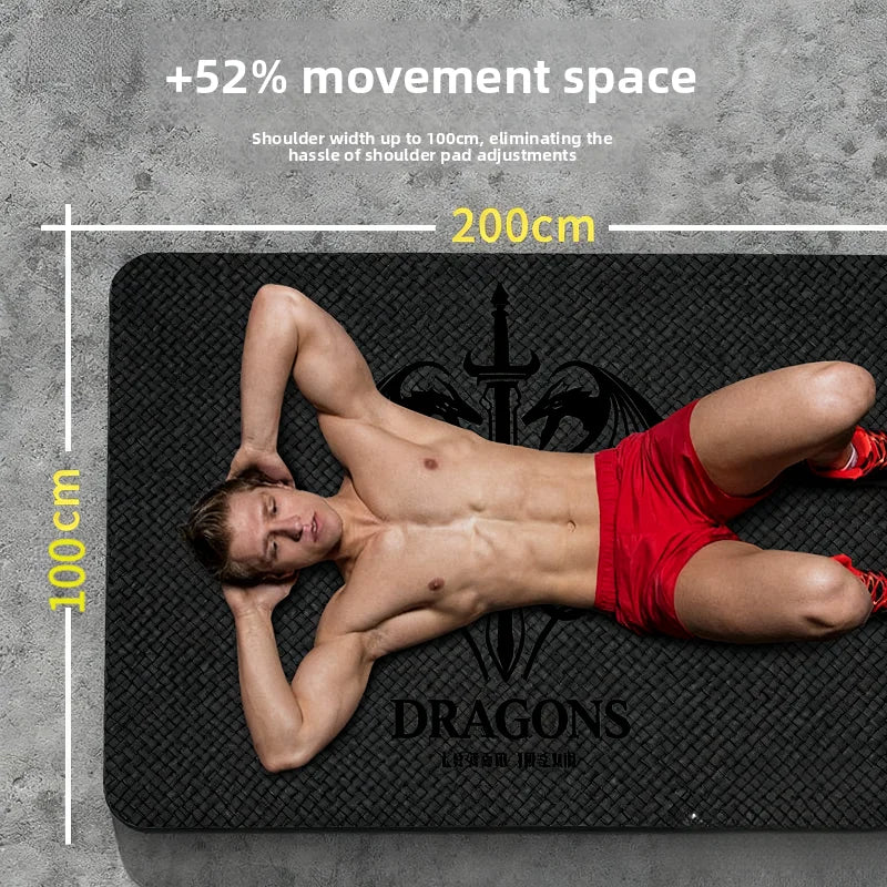 Extended and Widened Men's Yoga Mat Indoor Non-Slip Fitness Mat Beginner Yoga Mat Thickened Exercise Shaping Floor Mat