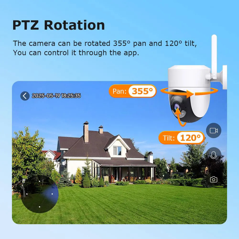 6MP Tuya Smart 5G WIFI Camera Outdoor Indoor Security Home PTZ Camera Auto Tracking Color Night Vision Wireless Surveillance Cam