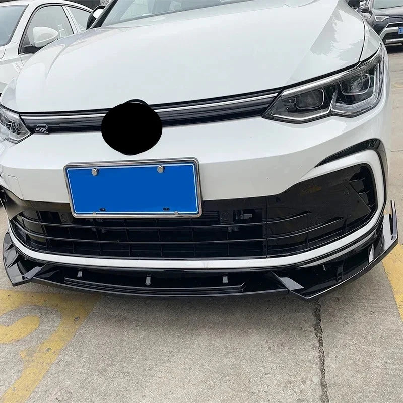 For Volkswagen VW Golf 8 MK8 Ⅷ R GTI GTD GTE 2019 To 2023 Front Bumper Lip Splitter Spoiler Diffuser Body Kit Auto Accessories