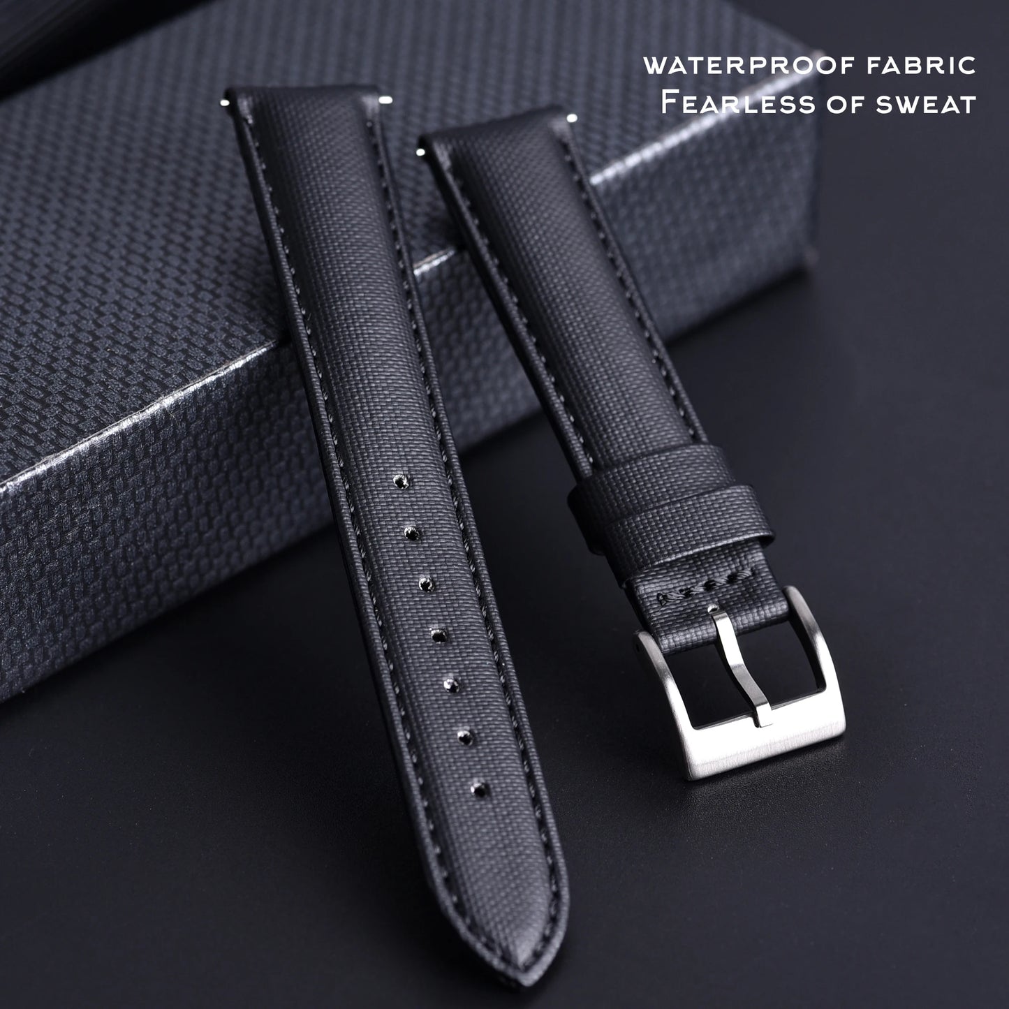 New D-elugs Waterproof Sailcloth Watch Strap 20mm 22mm Fabric Nylon Leather Watch Band For Omega/Seiko Belt Quick Release Strap