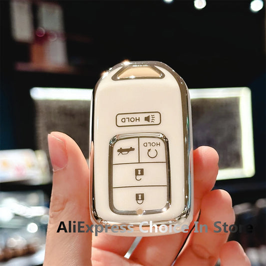 Soft TPU Key Fob Cover for Honda Accord Civic Cr-V Hr-V Fit Odyssey Jed Crosstour Crider Car Accessories