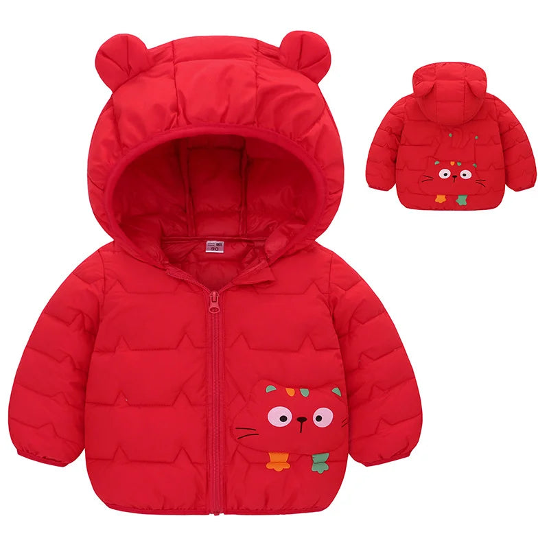 Baby Children Coats Winter Thick Jackets For Boys Warm Plush Thicken Outerwear For Girls Fur Hooded Jacket Kids Clothes Snowsuit
