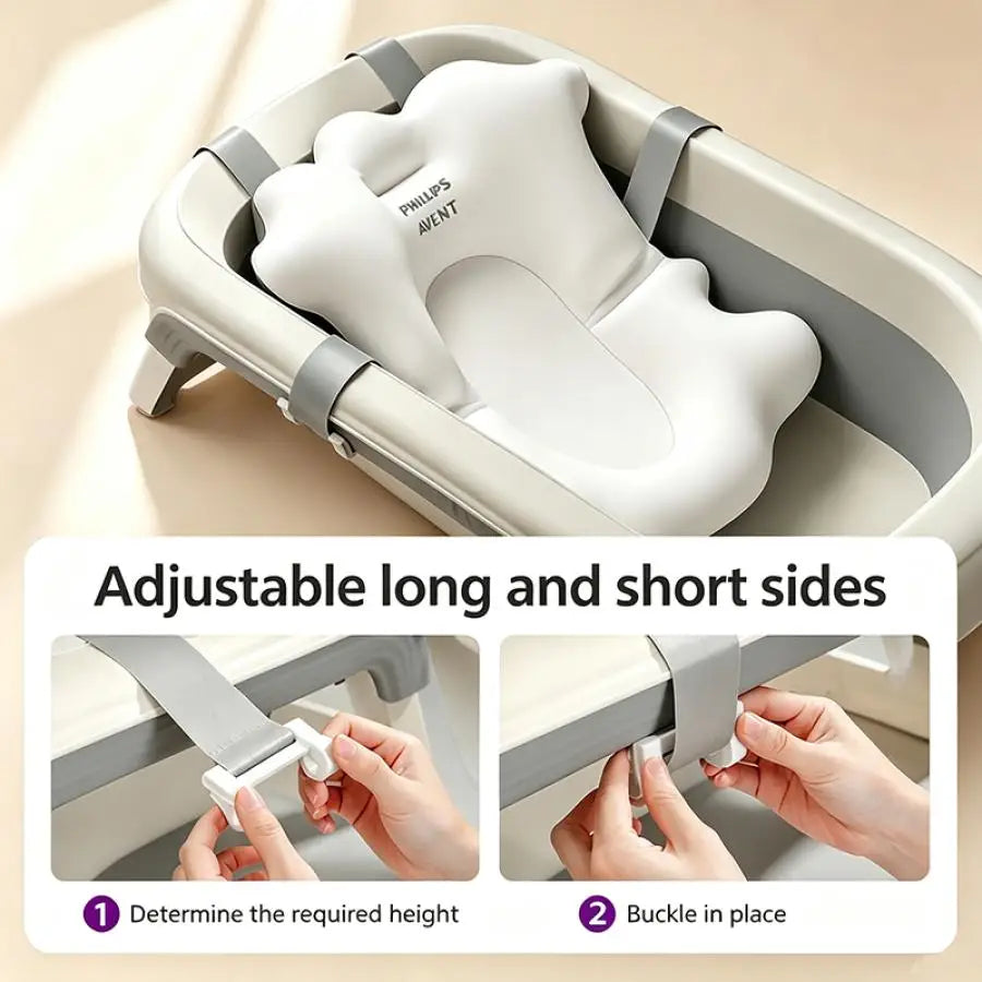 Avent Baby Bath Mat Newborn Bath Cushion Support Non Slip Quick Dry Adjustable Recline Sit 2 In 1 Bathtub Pad Newborn Baby Tub