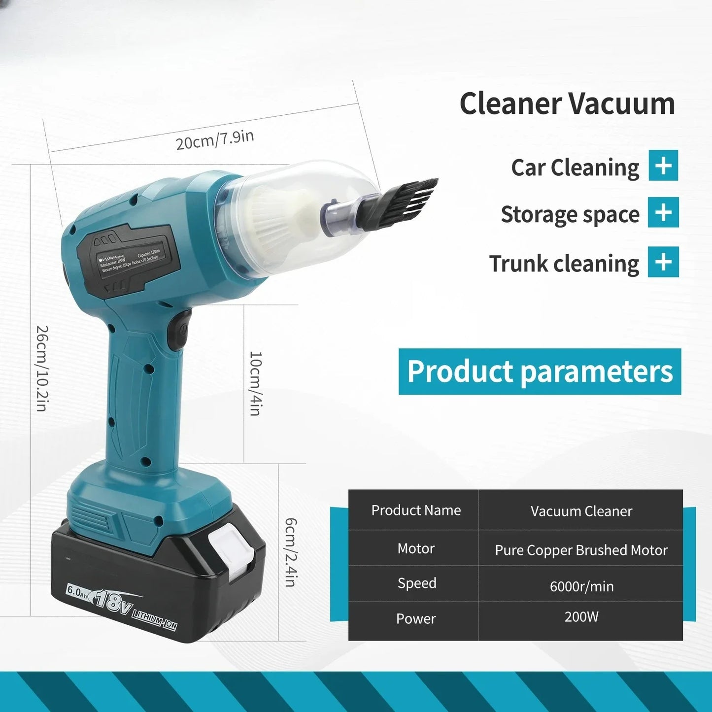 Makita cordless handheld rechargeable mini car vacuum cleaner multifunctional vacuum cleaner power tool for Makita battery