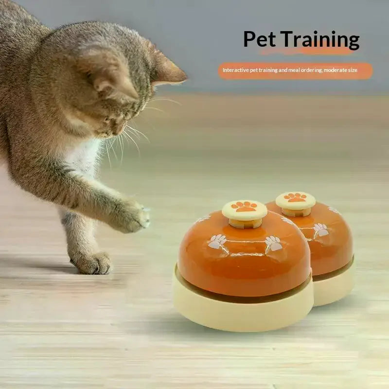Pet Training Bell for Dogs and Cats–Non-Slip Print Communication Press Bell for Smart Feeding, Doggy Doorbell, Call Bell