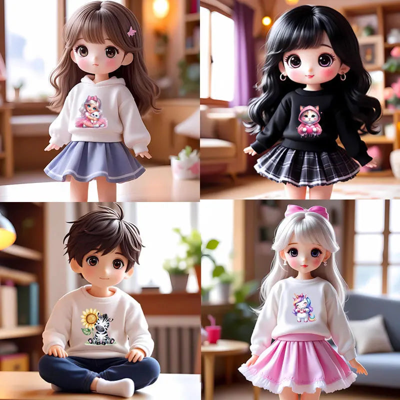 Snowflake Pink Princess Animal Iron On Heat Transfer Sticker For Toy doll Clothes Pinted Vinyl Thermal Washable T-Shirt Deca