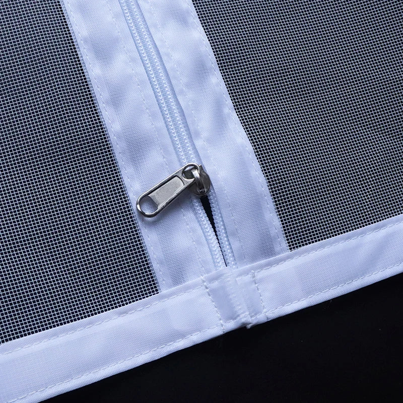 Window Mosquito Net Screen Mesh with Zipper Customized size white  Invisible Fiberglass Mesh Summer Prevent Mosquitoes Flies
