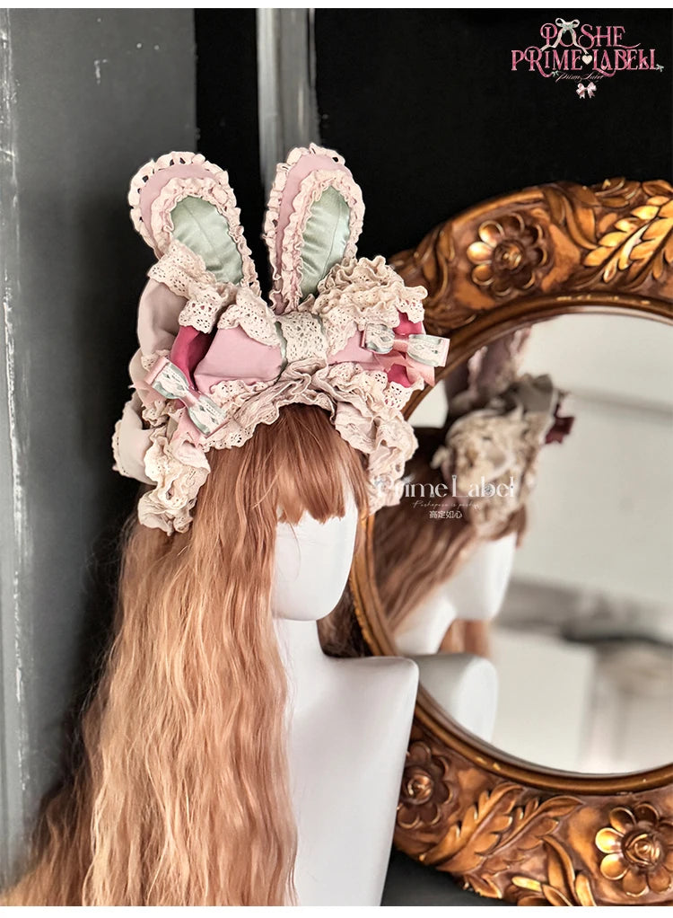 Sweet Cute Girls Lolita Clothing Accessories Set Princess Ribbon Lace Bow Headband Choker Necklace Bracelet and Leg Ring