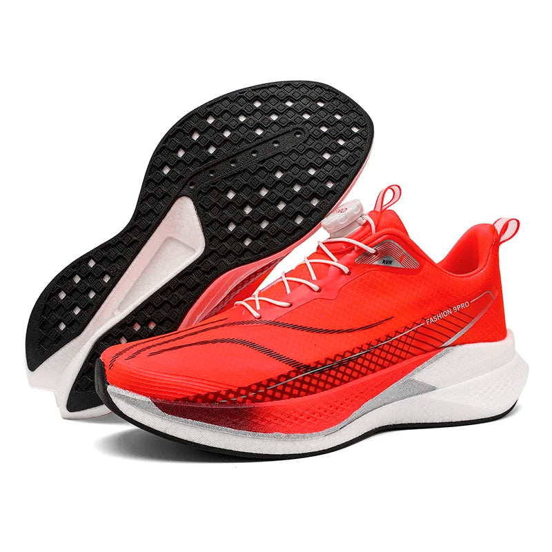 Carbon Plate Running Shoes Ultra Lightweight Soft Breathable Mesh Daily Training Sneakers Shock Absorbing for Men Women Jogging