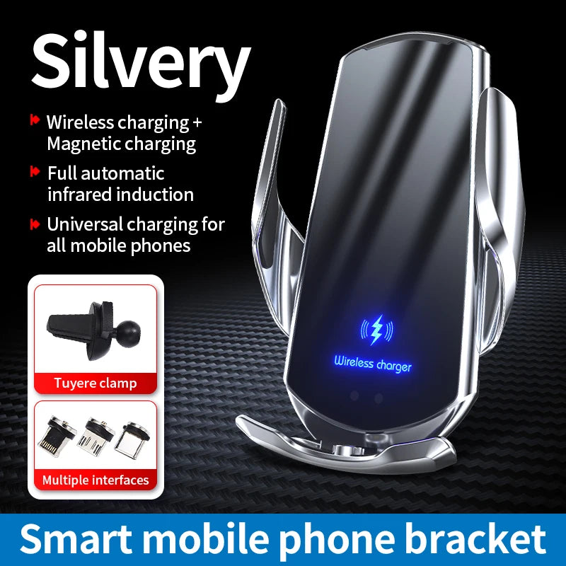 Car Wireless Charger Air Vent Car Phone Holder Fast Charging Station Car Bracket For iPhone 17 16 15 14 Samsung Xiaomi Oppo Vivo
