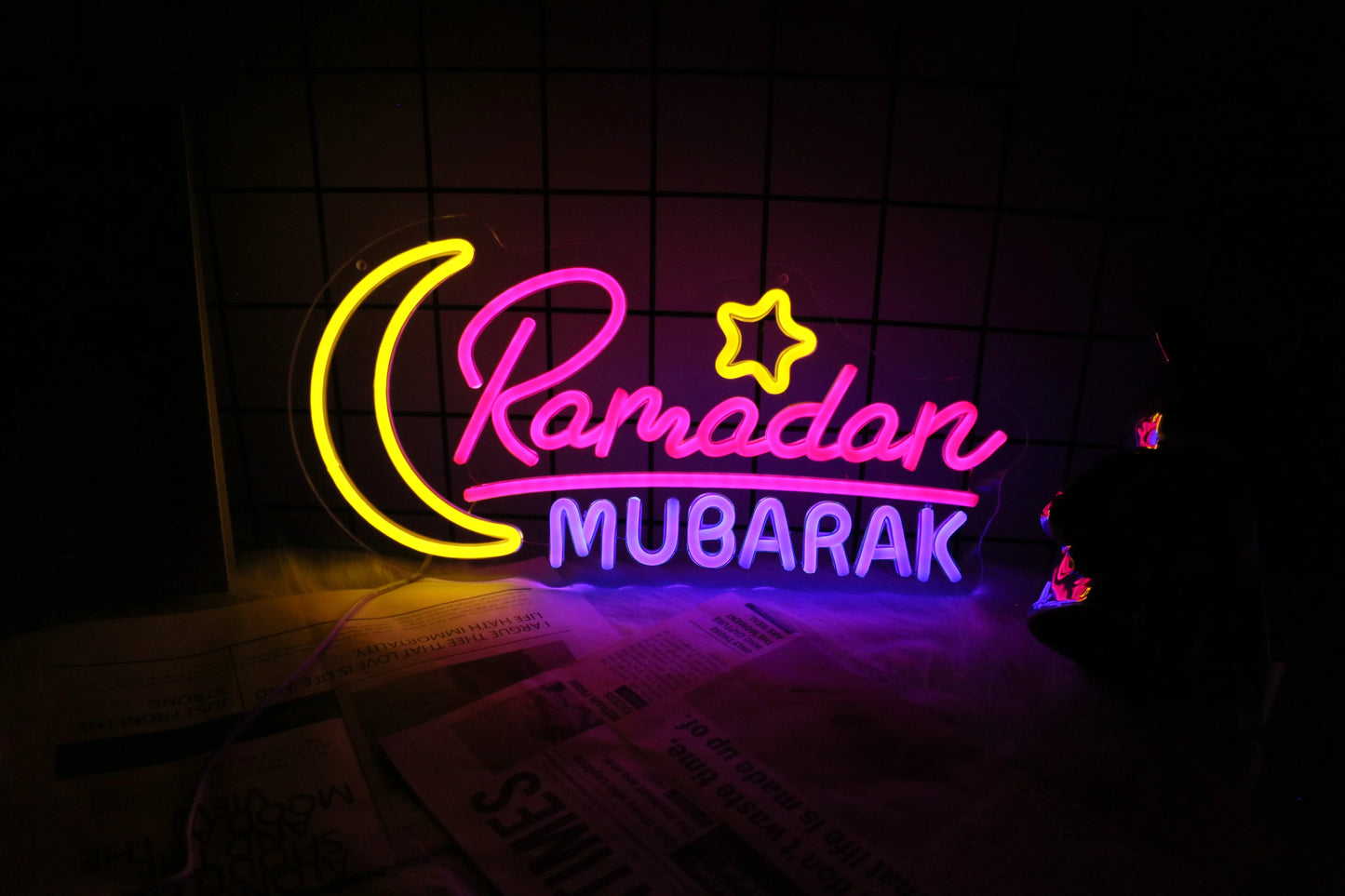 UponRay Ramadan Decorations Neon Sign for Home Ramadan Mubarak Decor Neon Sign, Home Bedroom Decoration