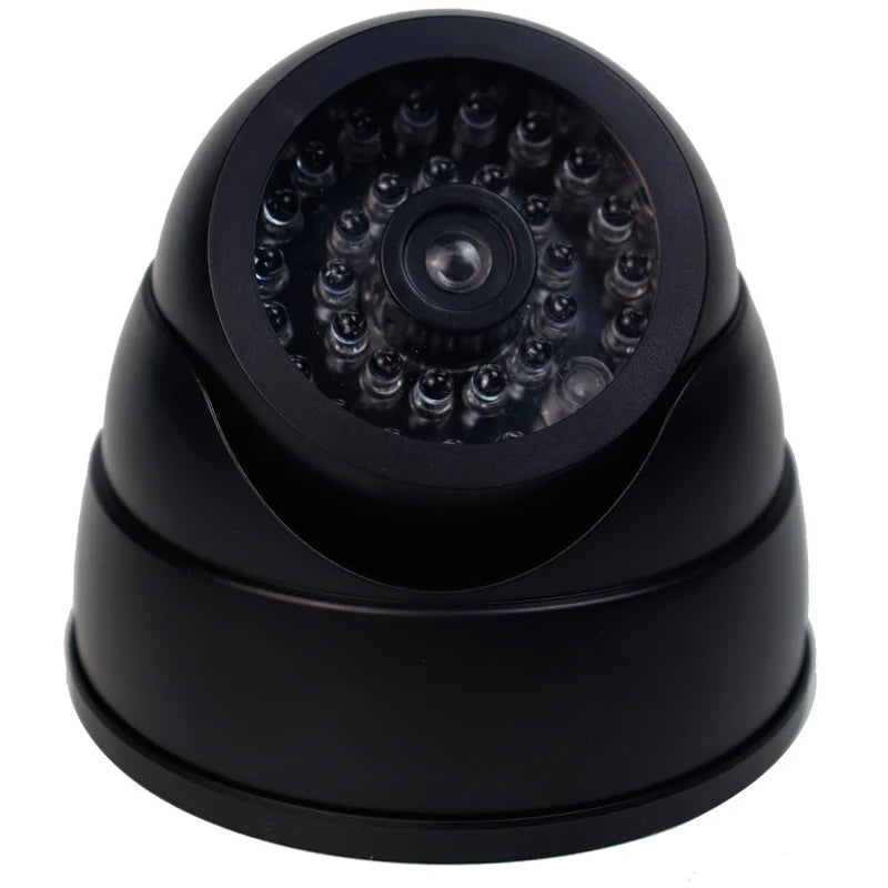 1PC Dummy Fake Camera with LED Red Light, Battery Operated, No Wiring Required, Indoor Outdoor Fake Dome Security Camera