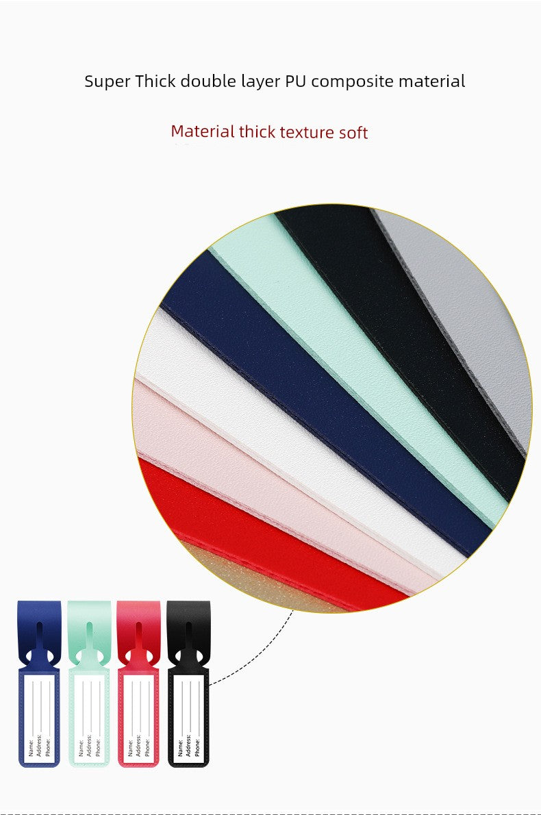 All-in-One Thickened Pu Luggage Tag Bags Anti-Lost Consignment Listing Signboard Travel Tag Printed Custom Logo