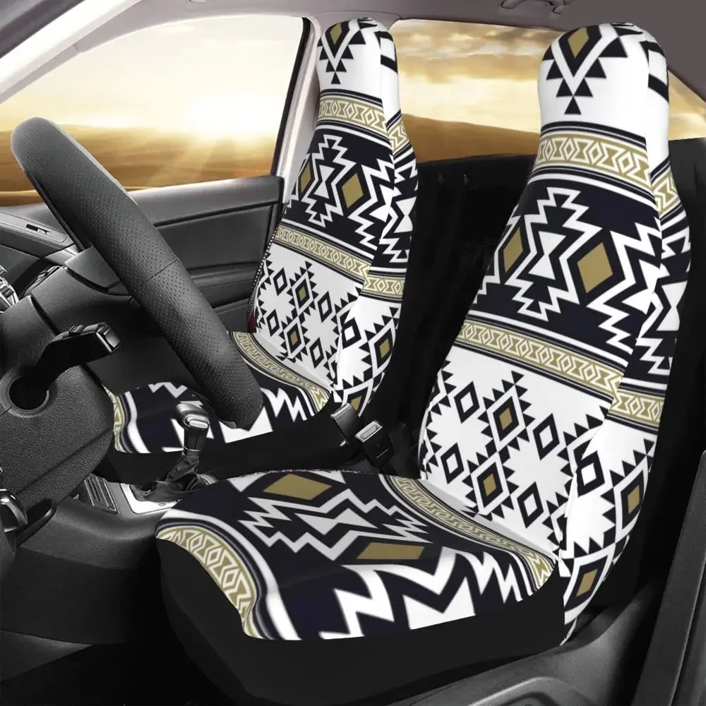 Antique African Textile Print Universal Car Seat Cover Protector Interior Accessories Women Seat Cushion/Cover Seat Protector