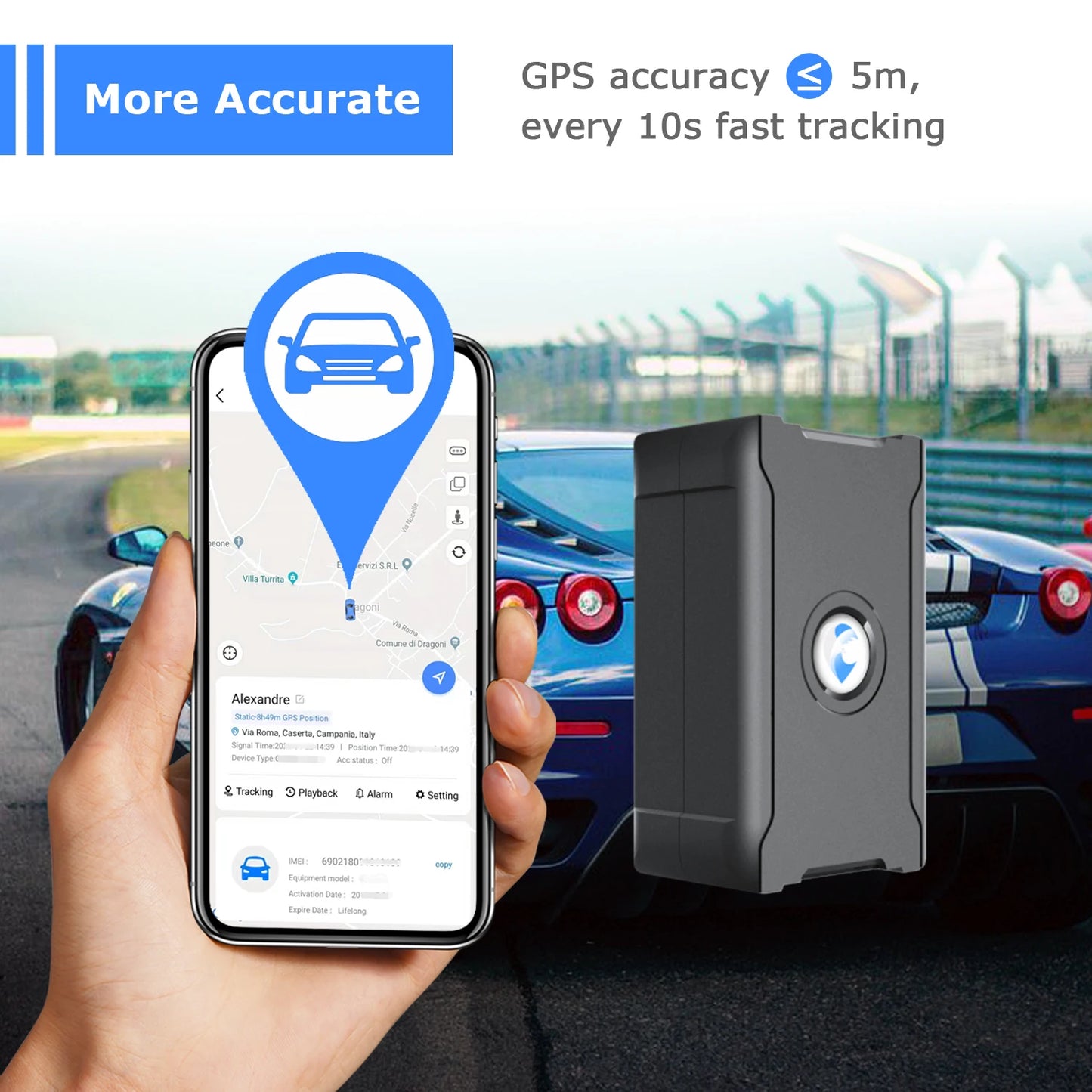 Portable Auto Tracker 6000mAh Big Battery Long Last Vehicle Locator Motorcycle Car Security Protection with iOS Android APP