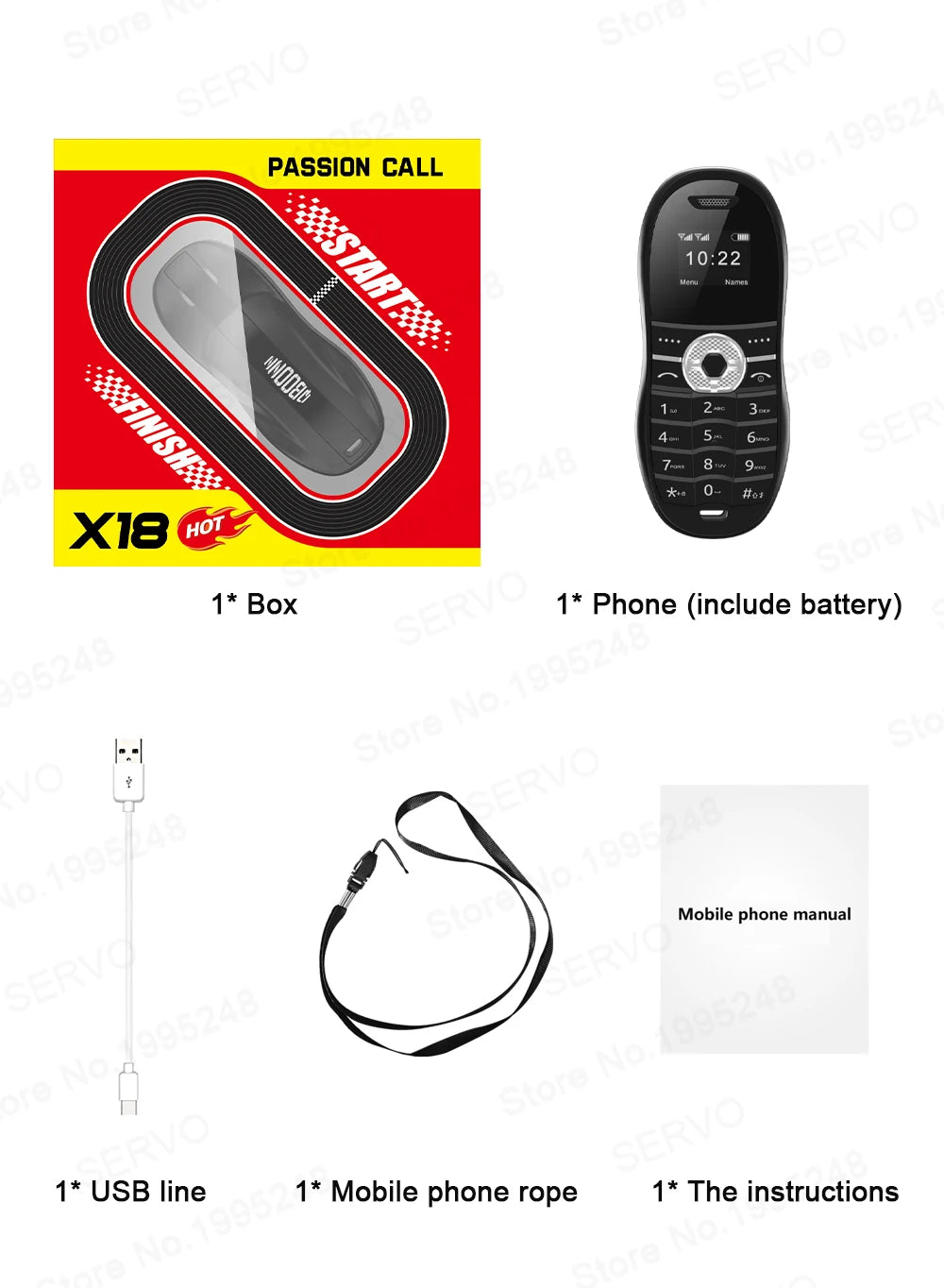 SERVO X18 Mini Sports Car Mobile Phone 2G GSM Call Recording Magic Voice Blacklist Dual SIM Standby Cute Backup Kids Cellphones